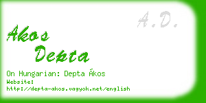 akos depta business card
